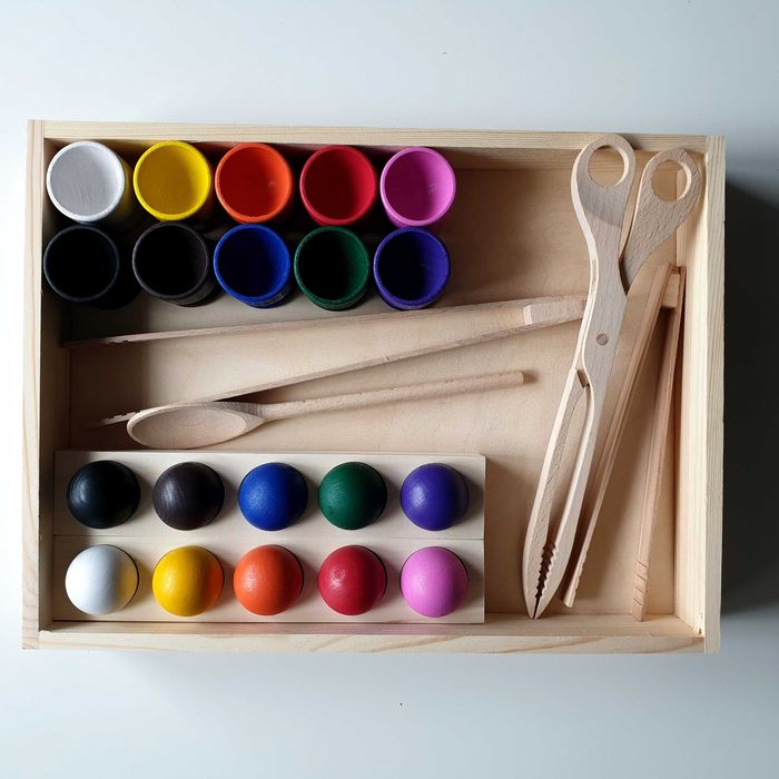 sorter - układanka lewopółkulowa - zestaw Montessori 10szt