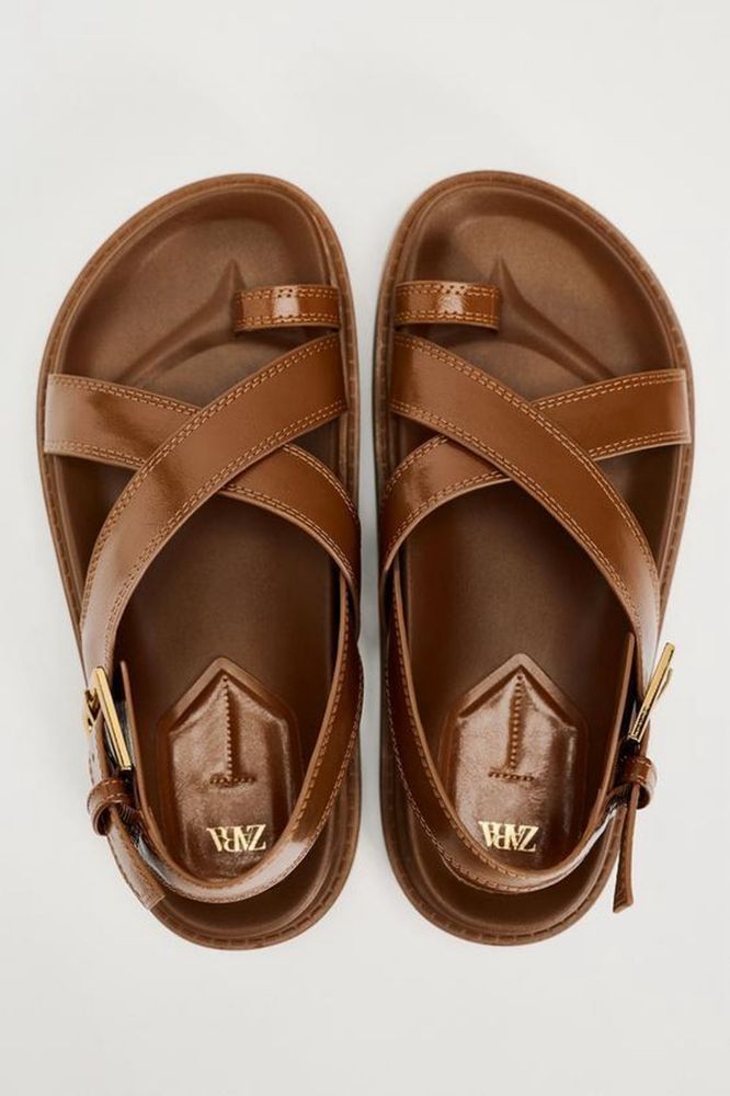 Сандали кричневые zara
