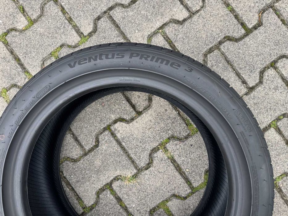 4x jak Nowe opony letnie 215/45r17 HANKOOK Ventus Prime3 (7mm 2025r)