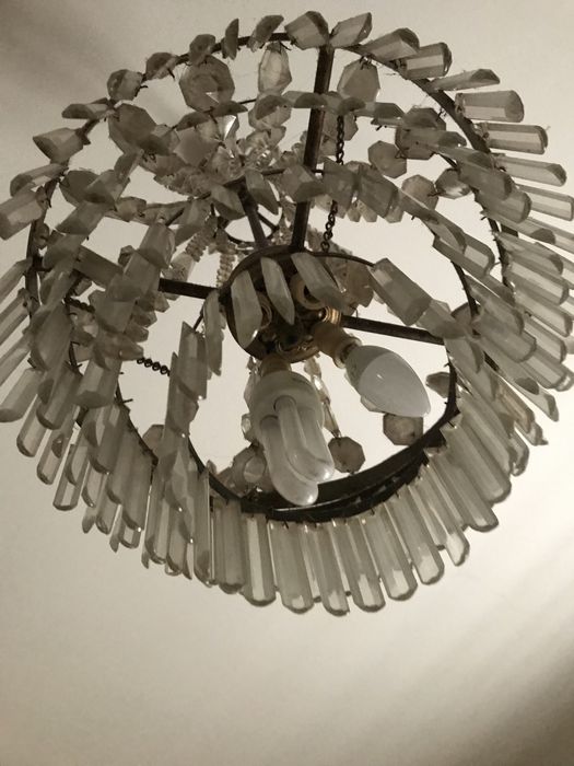 Candeeiro antiguidade! sala/quarto cristal /funcionar