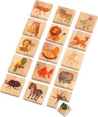 Drewniane puzzle ze zwierzętami Voila