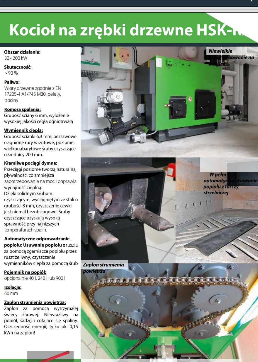 Piec na Trociny 100 kw Zrębki Pellet Wióra i inne Biomasy