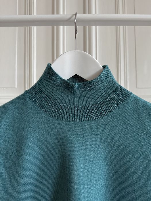 Austin Reed Acrylic/Wool Knit - sewter z akrylu i wełny