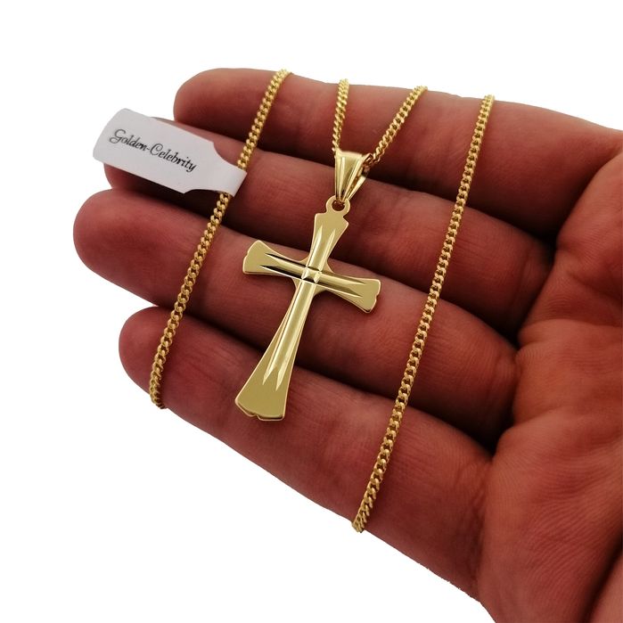 Damski Złoty Naszyjnik Z Zawieszką 925/585 Grawer