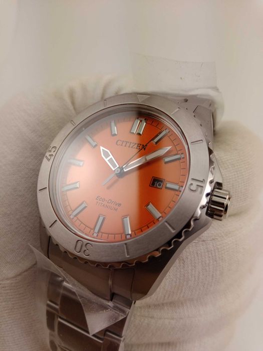 Титановые мужские часы Citizen Eco-Drive AW1840-50X, сапфир, РРЦ $550