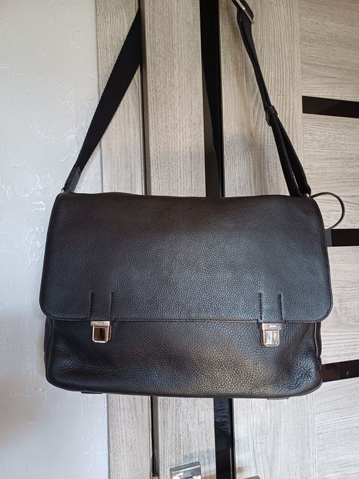 Большая мужская сумка Ecco,натуральная кожа