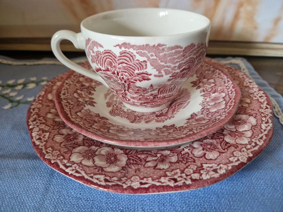 Trio wedgwood porcelana angielska