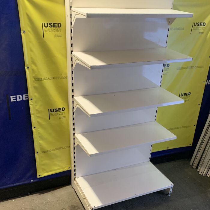 Торговий пристінний стелаж з металевими полицями для магазина бу е опт