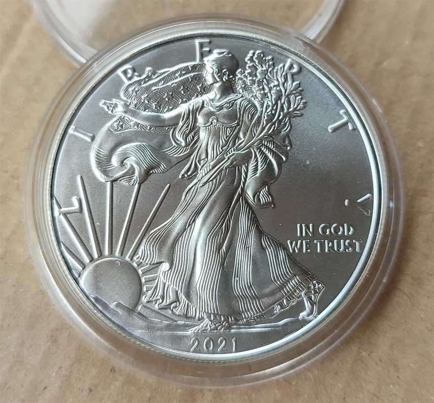 Американський Срібний Орел 2021 Срібло 999 1 унція 1 долар