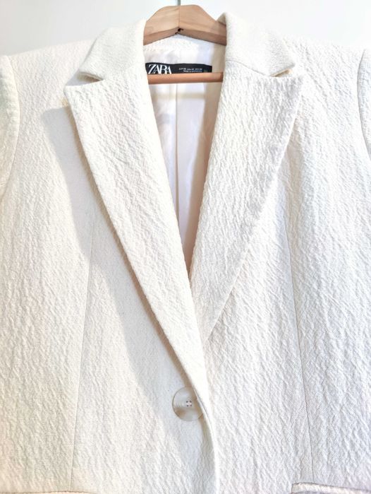 Blazer com textura, oversize, Zara. NOVO