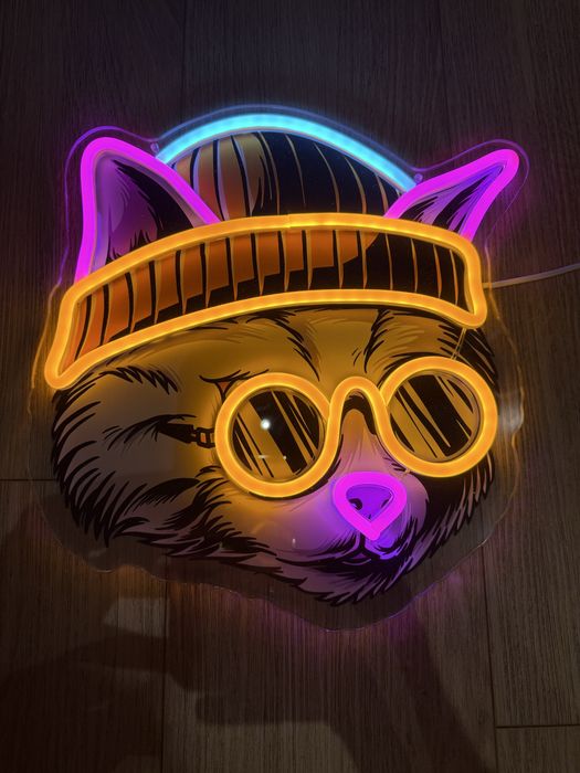 Neon Led Kot myslacy Forever Light