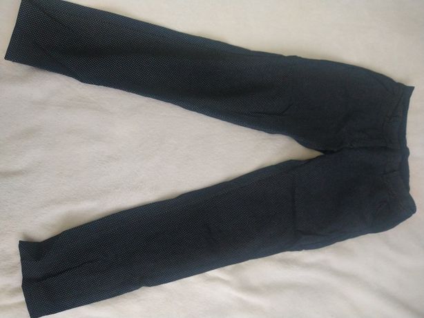 Spodnie czarne w białe kropki (groszki) M