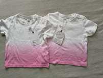 T-shirt bluzka krótki rękaw 2 szt rozmiar 74-80