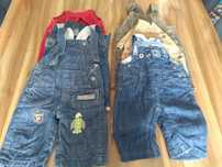 Spodnie niemowlęce chłopięce ogrodniczki całość 62 / 68 jeans