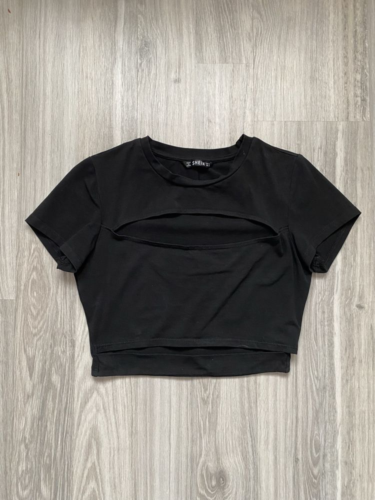 Czarny top Shein, rozmiar S