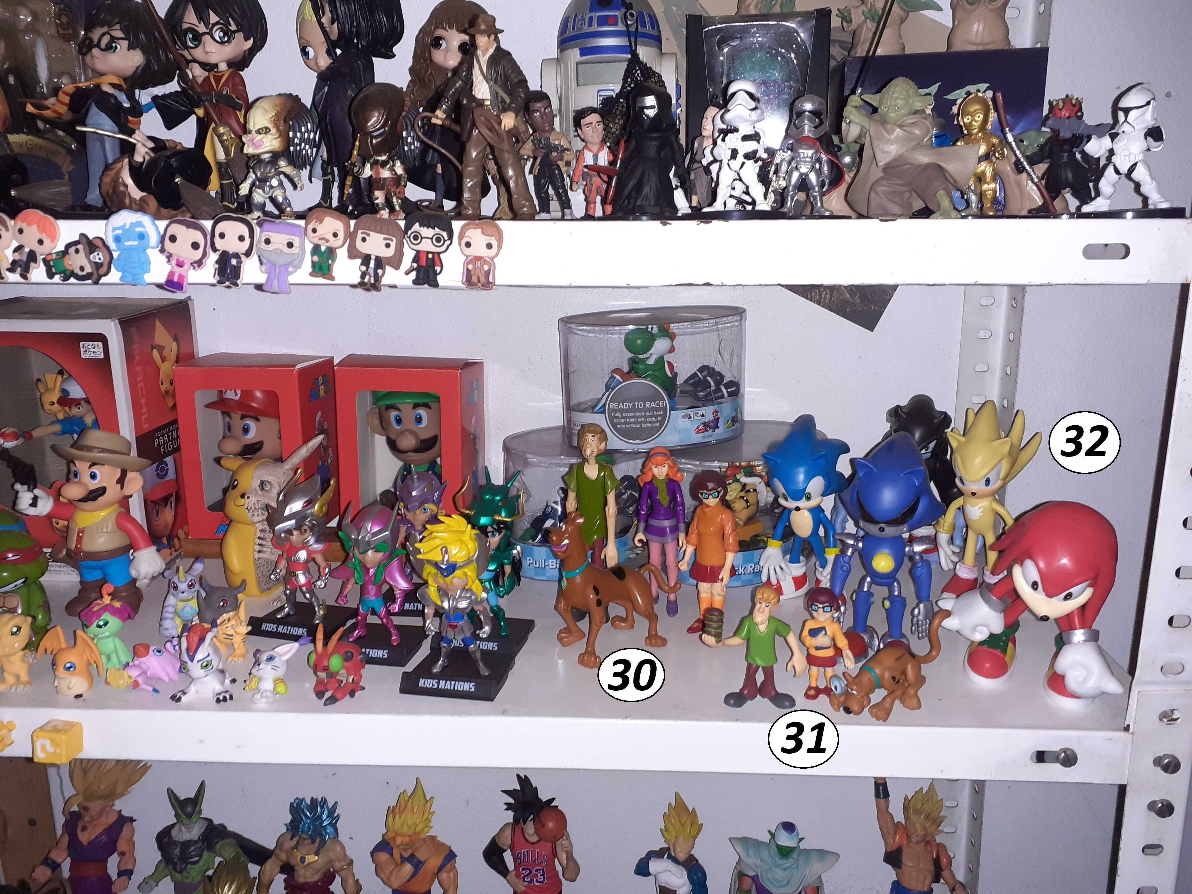 Figuras Harry Potter, Super Mário Star Wars Sonic TMNT Alien Predator