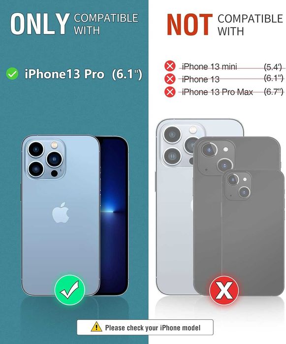 OCASE iPhone 13 PRO etui z klapką Skórzane portfel RFID Karty