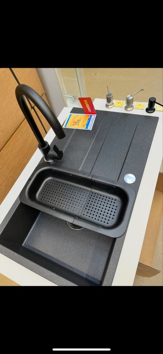 Zlew z baterią i ociekawczem- nowy, zapakowany oryginalnie