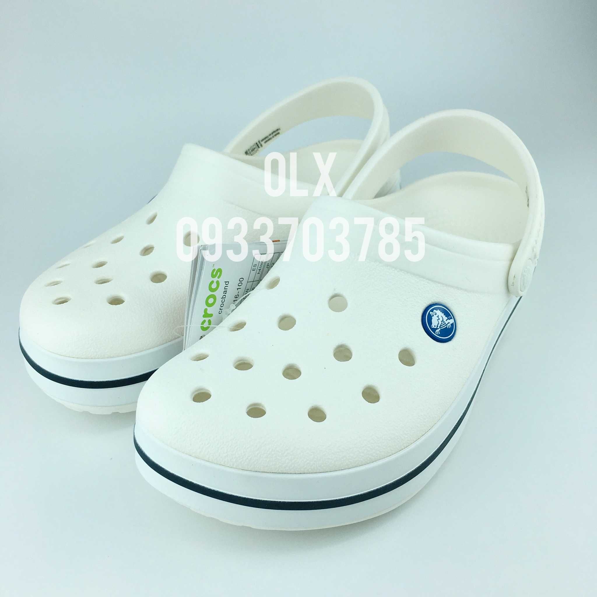 Крокс зі знижкою білі Original Crocs Crocband White жіночі чоловічі