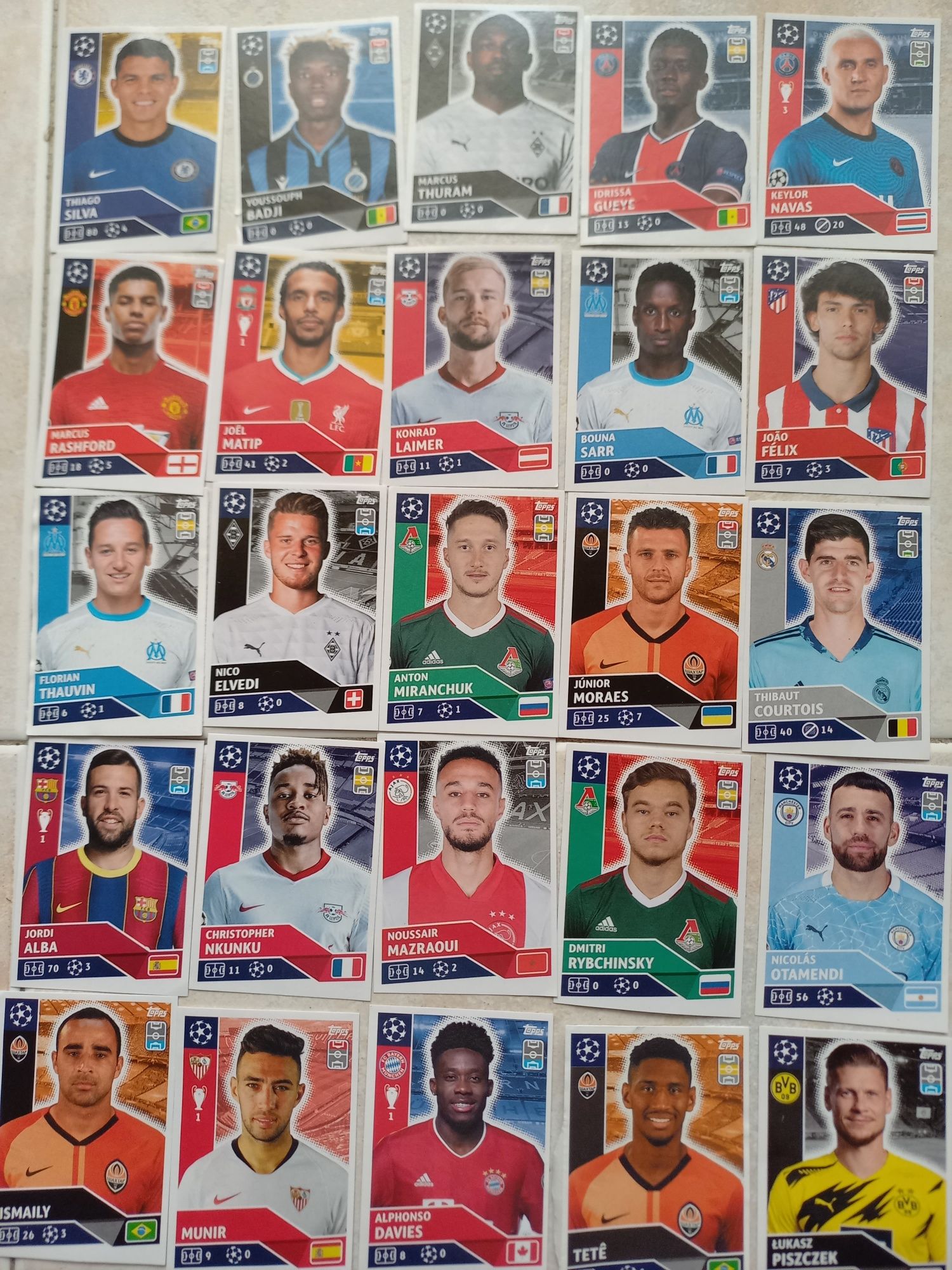 Cromos topps liga dos campeões 20/21