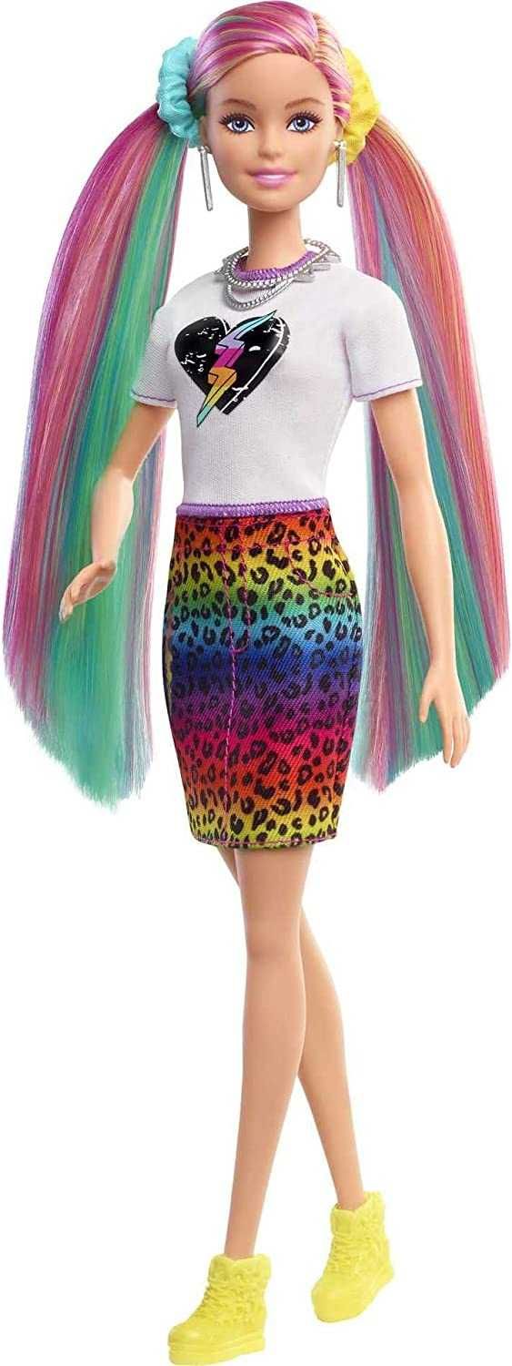 Barbie Leopard Rainbow Hair Барбі веселковий леопард Змінює колір