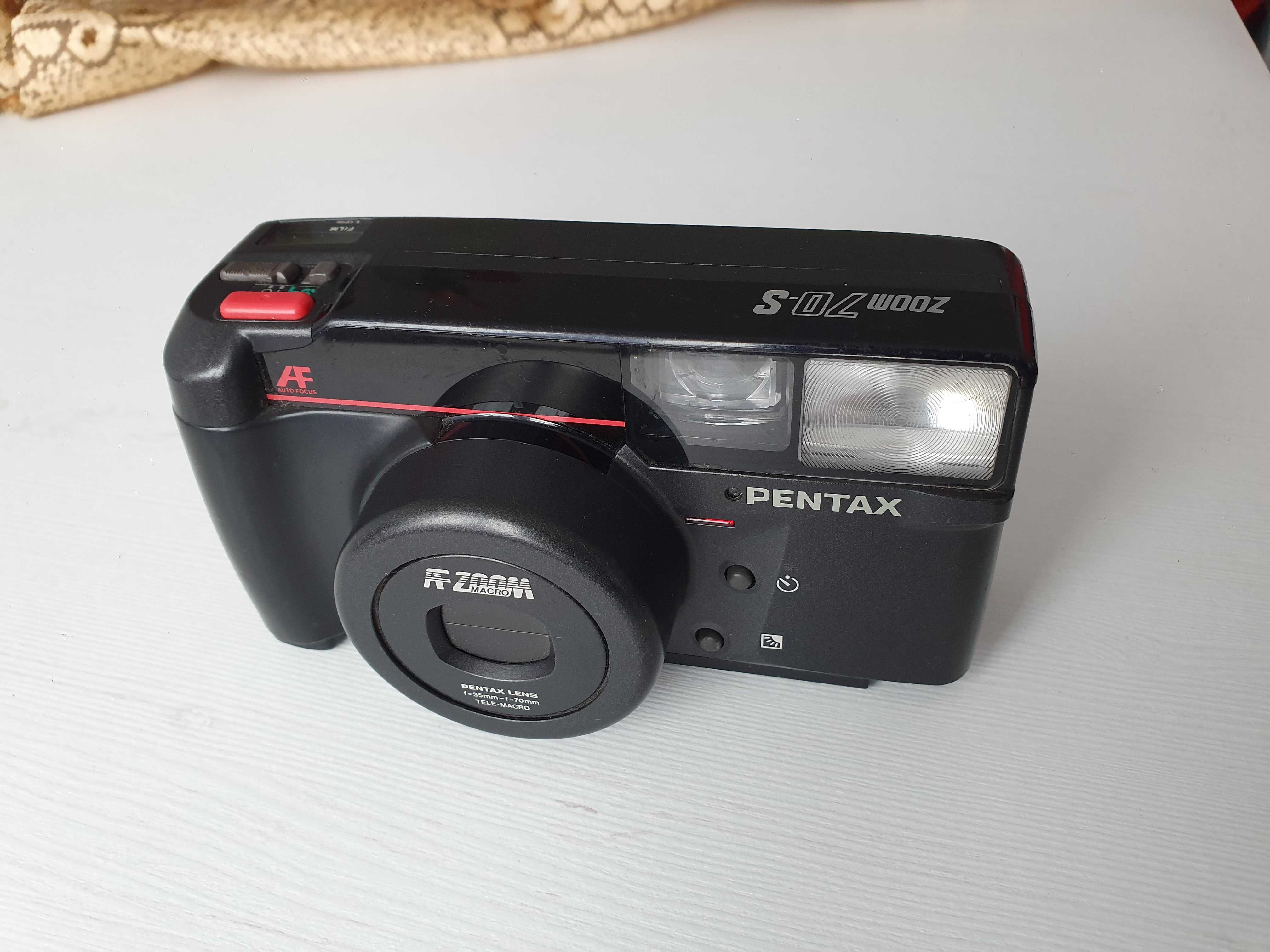 Aparat fotograficzny analogowy na klisze PENTAX zoom 70-s