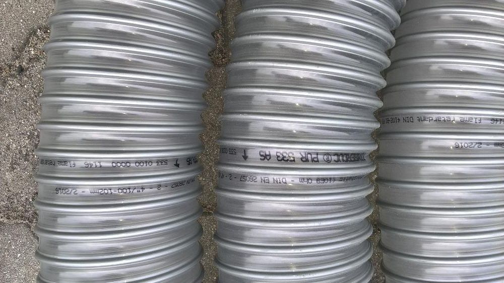 Wąż do trocin poliuretanowy odciąg, wyciąg, różne średnice