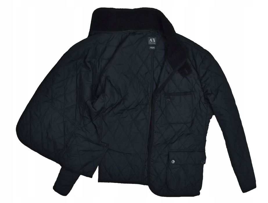 Armani Exchange Czarna Ocieplana Pikowana Kurtka Męska Xl