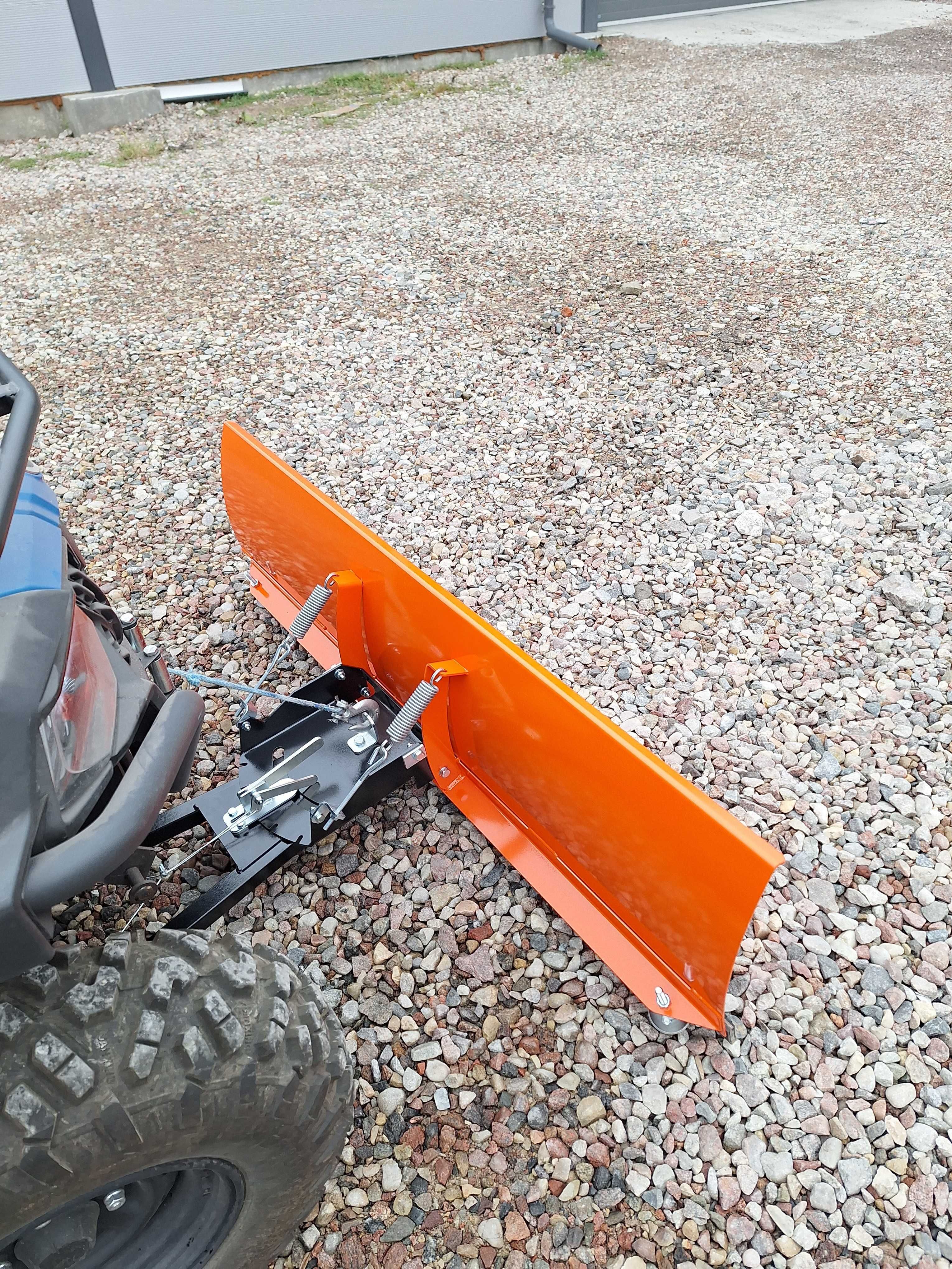 Pług do śniegu do quada POMARAŃCZOWY 150cm zaczep KLIK płyta PRODUCENT