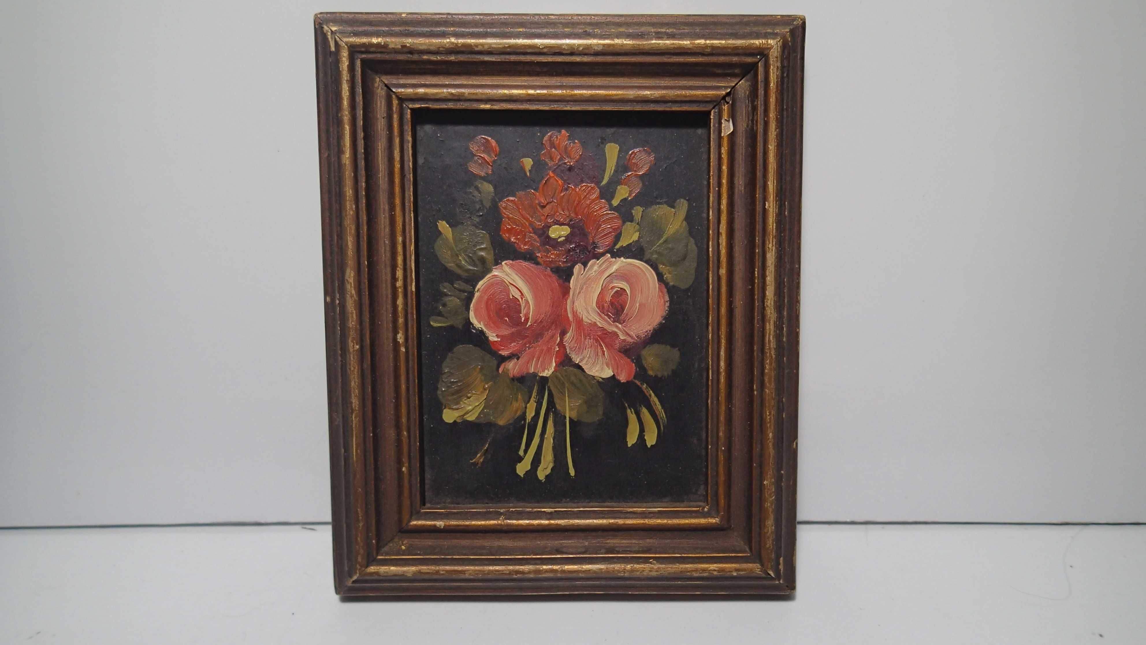 Pequeno Quadro em madeira com pintura a óleo