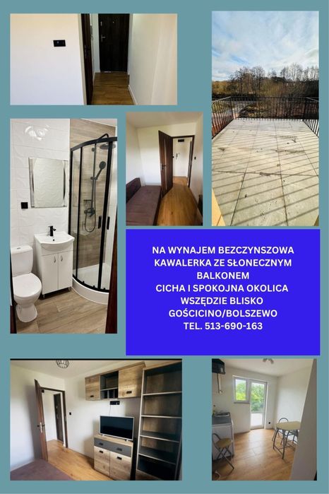 Wynajmę BEZCZYNSZOWĄ kawalerkę z BALKONEM bardzo dobra lokalizacja