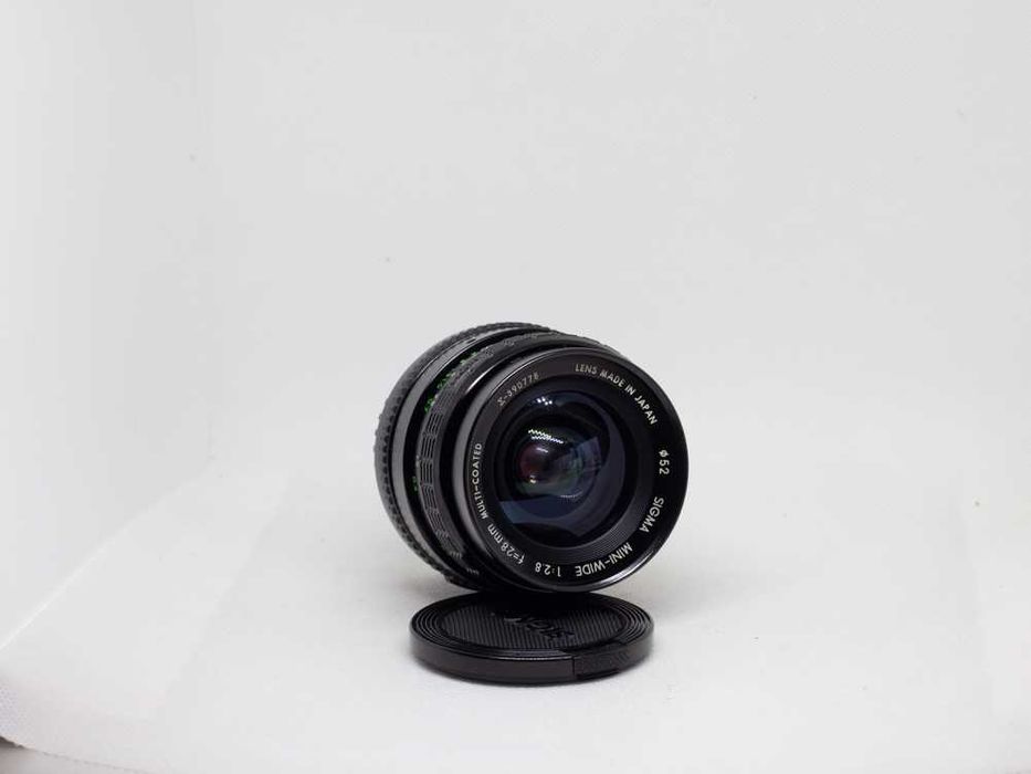 Lente / Objetiva analógica Sigma Mini-Wide 1:2.8 f=28mm Mount:Pentak-K
