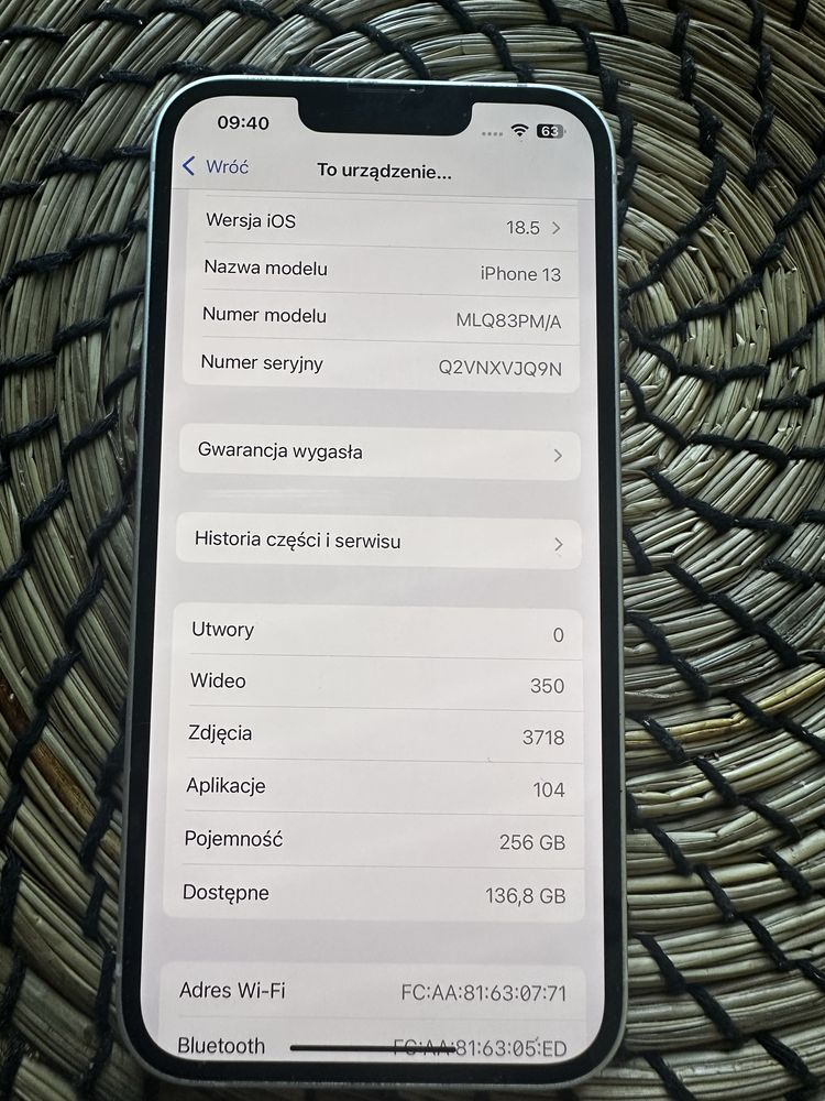 Iphone 13 256gb stan idealny
