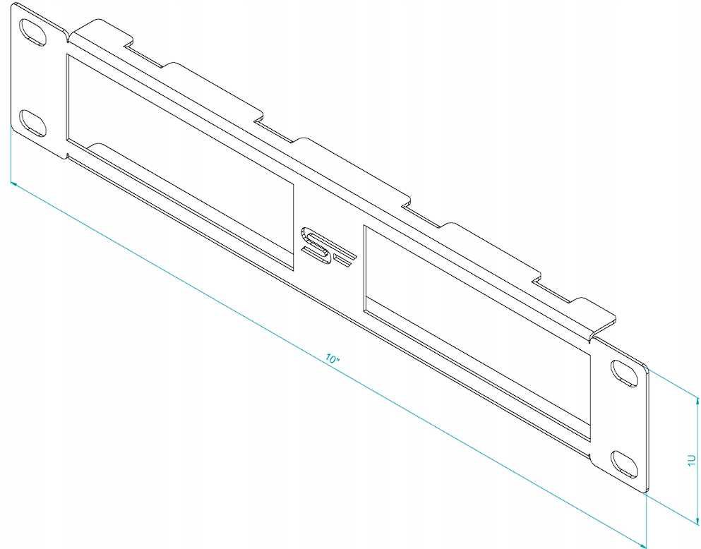 Panel Przelotowy Przepust Kablowy RACK 10" 1U ze Szczotką Stalflex