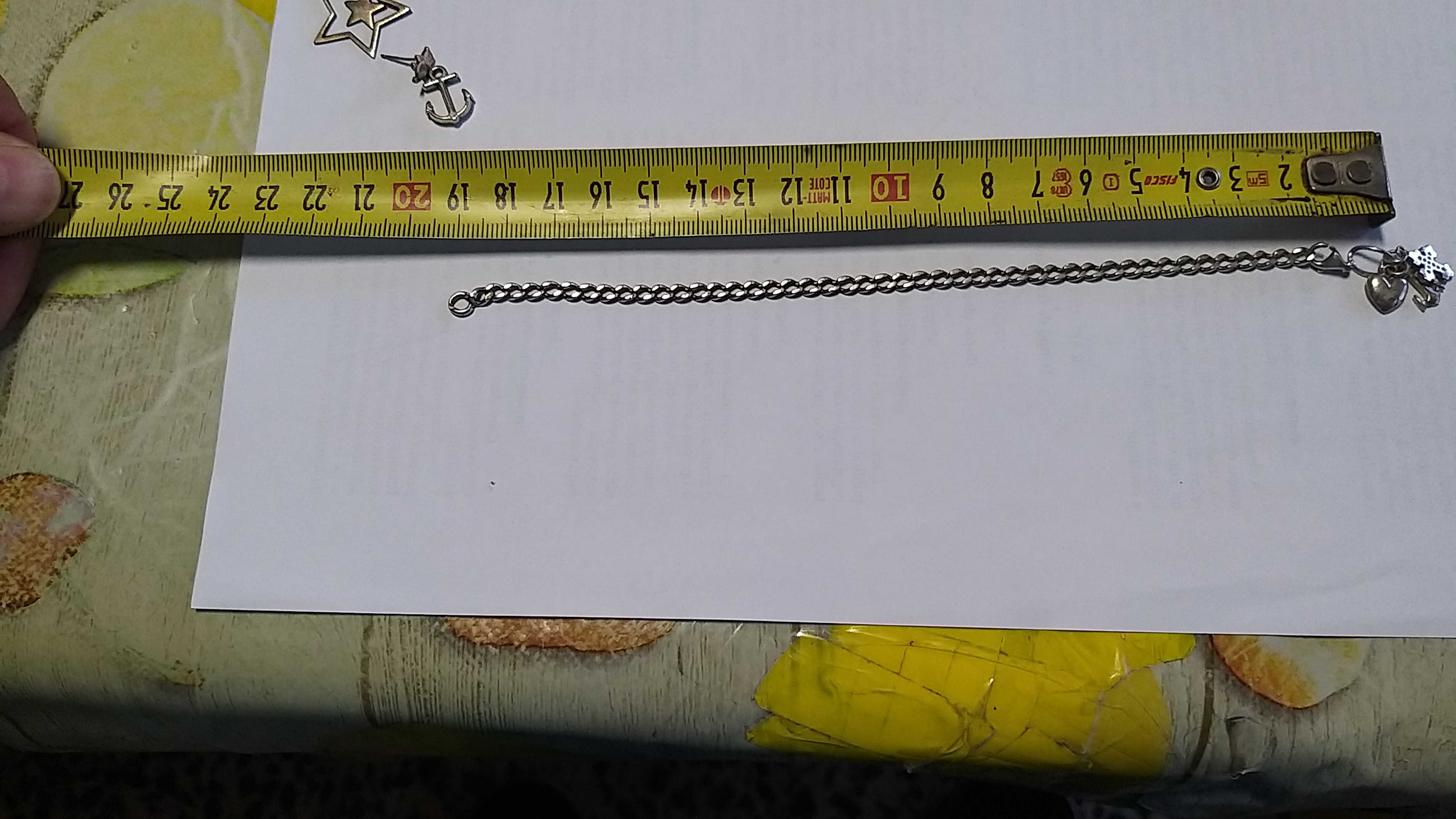 pulseira em prata com pingentes