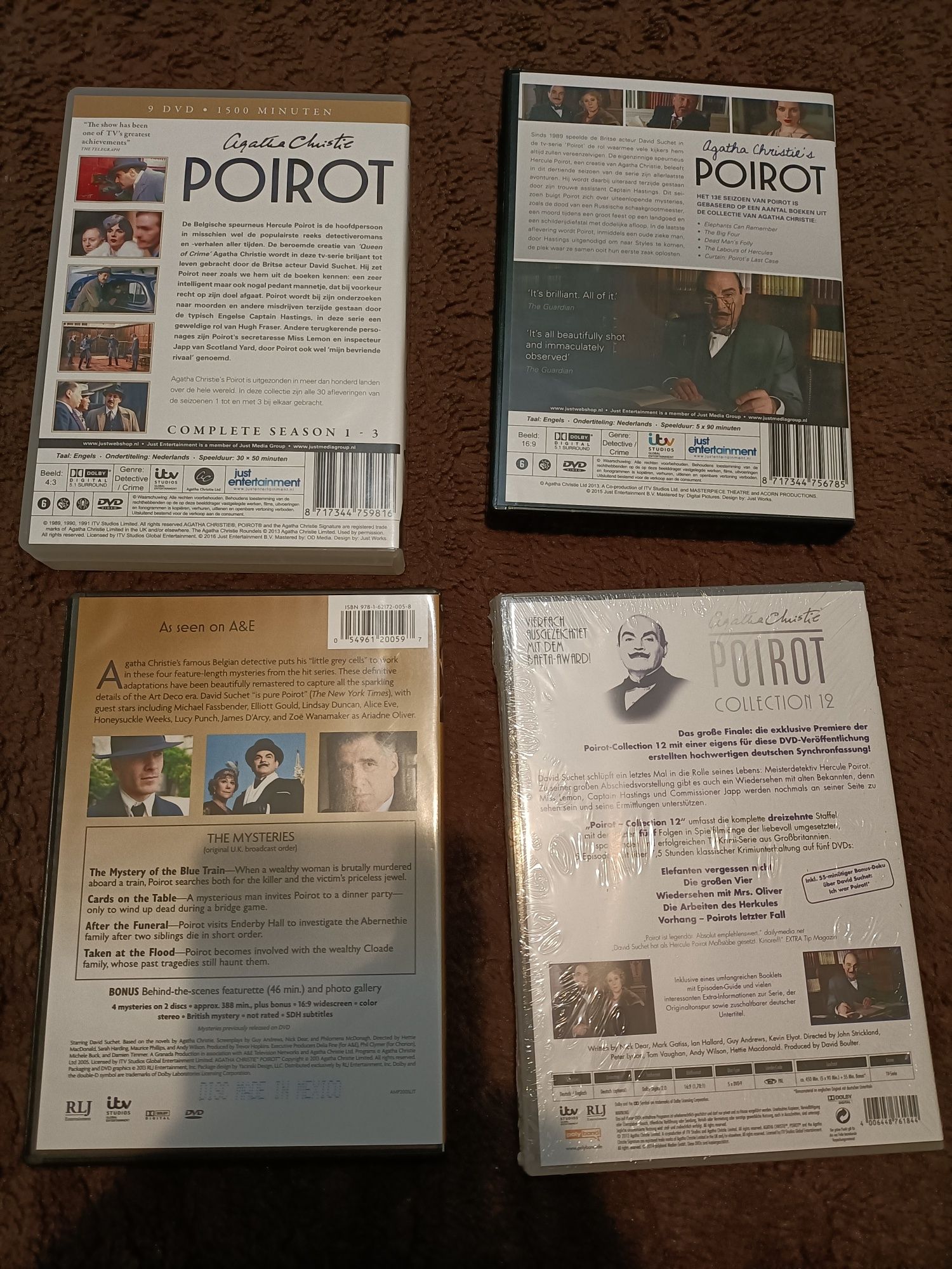 Várias séries Poirot em DVDS