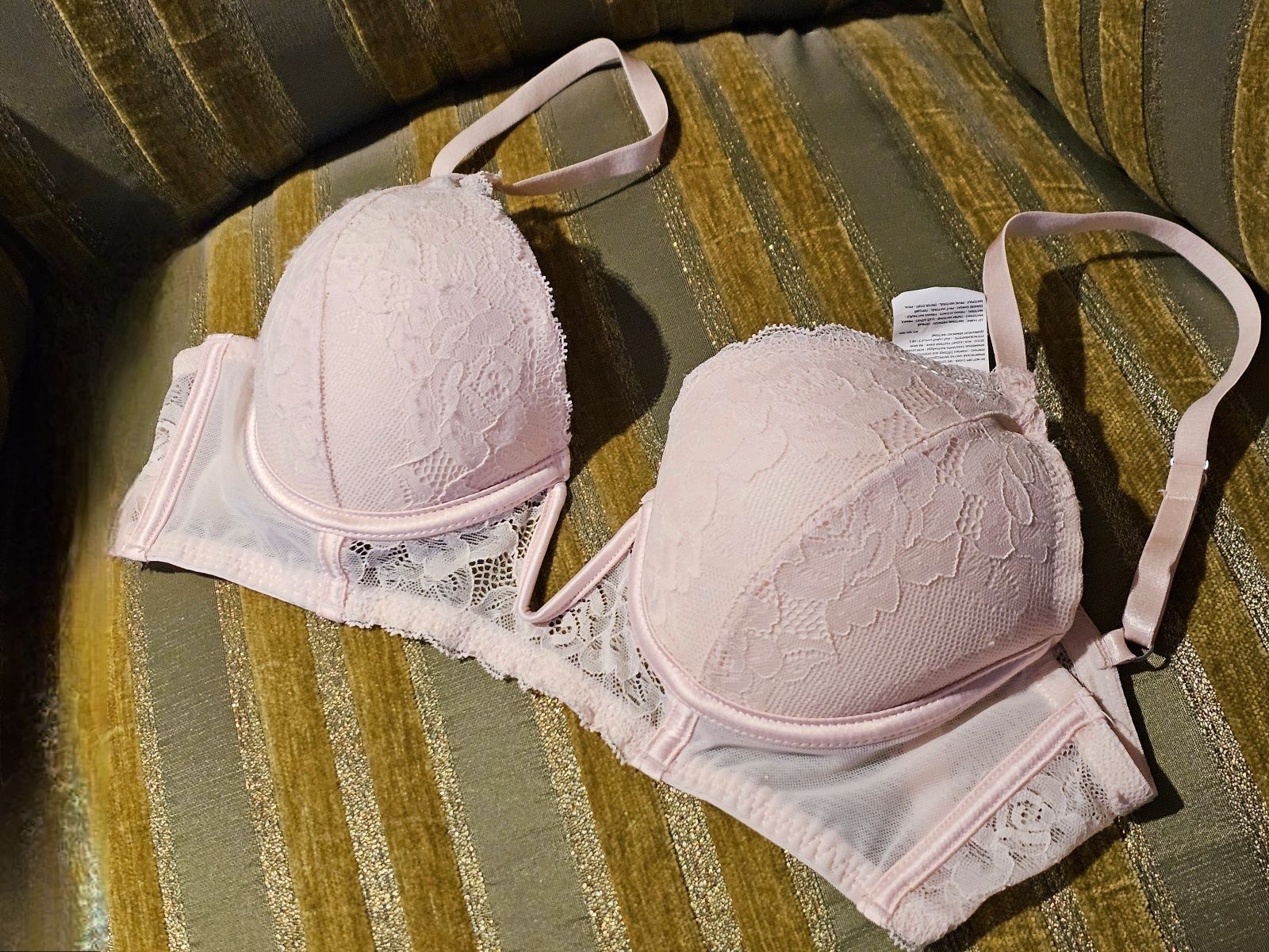 Bra push  up stanik 70 bc blady różowy bardotka głęboki dekolt  nowy
