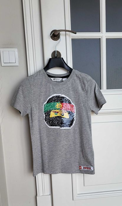 T-shirt dla chłopca z odwracanymi cekinami o Ninjago. Rozmiar 134