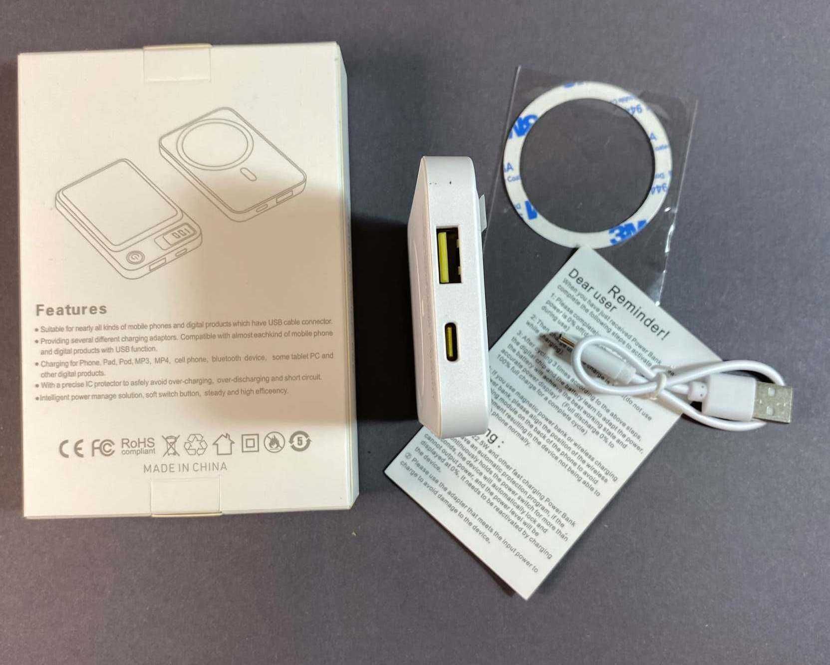 Портативный беспроводной аккумулятор павербанк 10000 мАч для iPhone