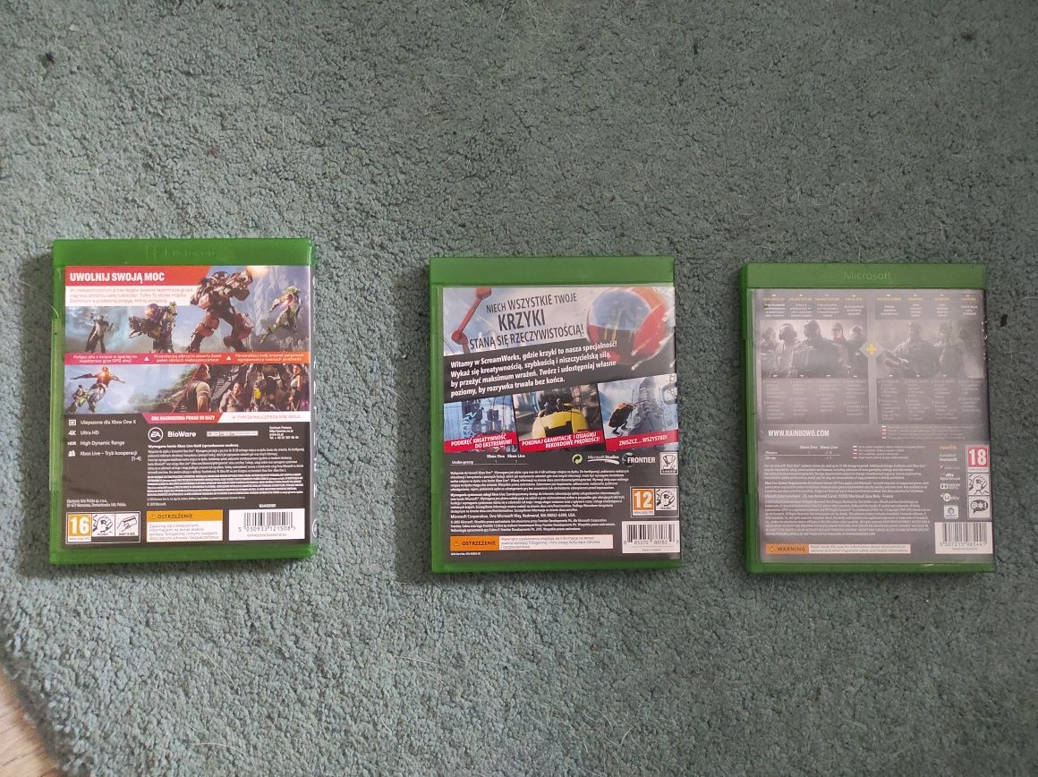 Zestaw gier Xbox One | Rainbow six siege, ScreamRide, Anthem