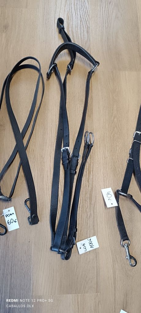 Sprzęt jeździecki, rączka do siodła, wodze, motylek do podogonia Daisy