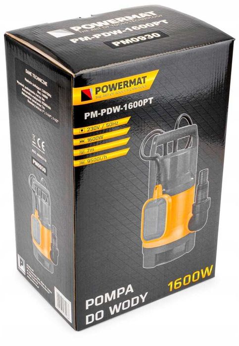 POMPA DO SZAMBA WODY BRUDNEJ czystej pływak 1600W PM0930