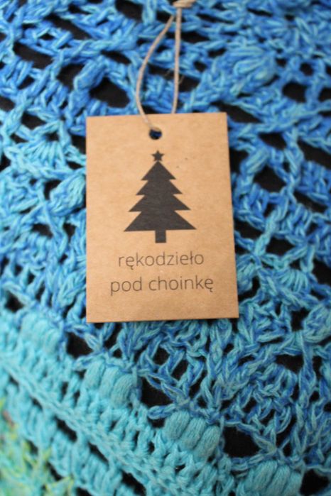 Chusta na szydełku rękodzieło prezent