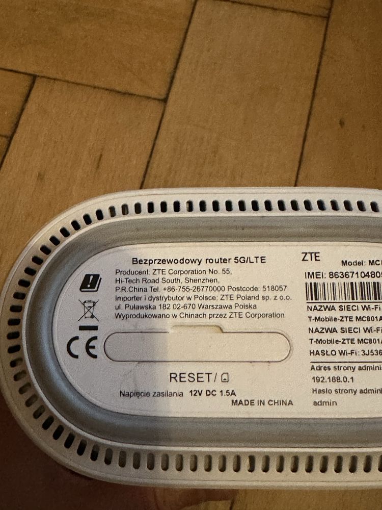 ZTE MC801A modem intenet lte