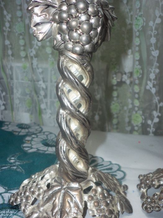 Мельхіорові підсвічники на 1 свічку