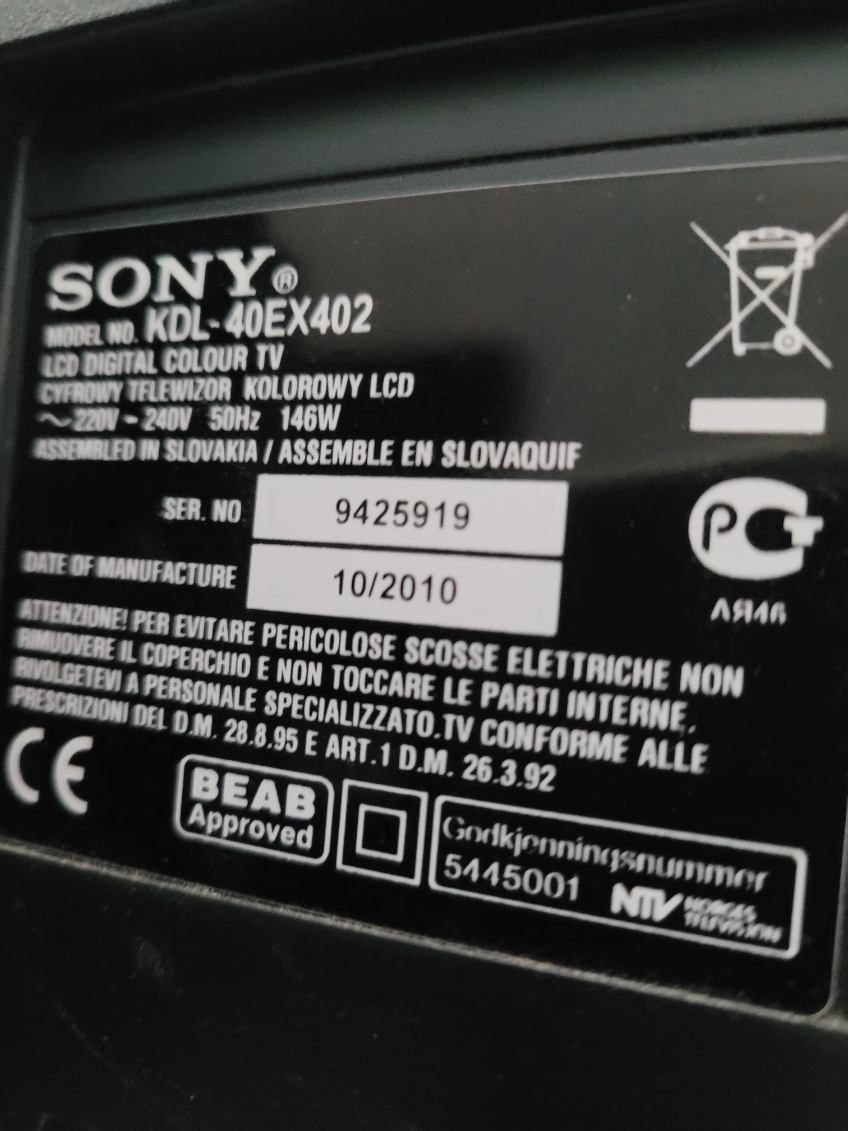 Telewizor Sony bravia 40