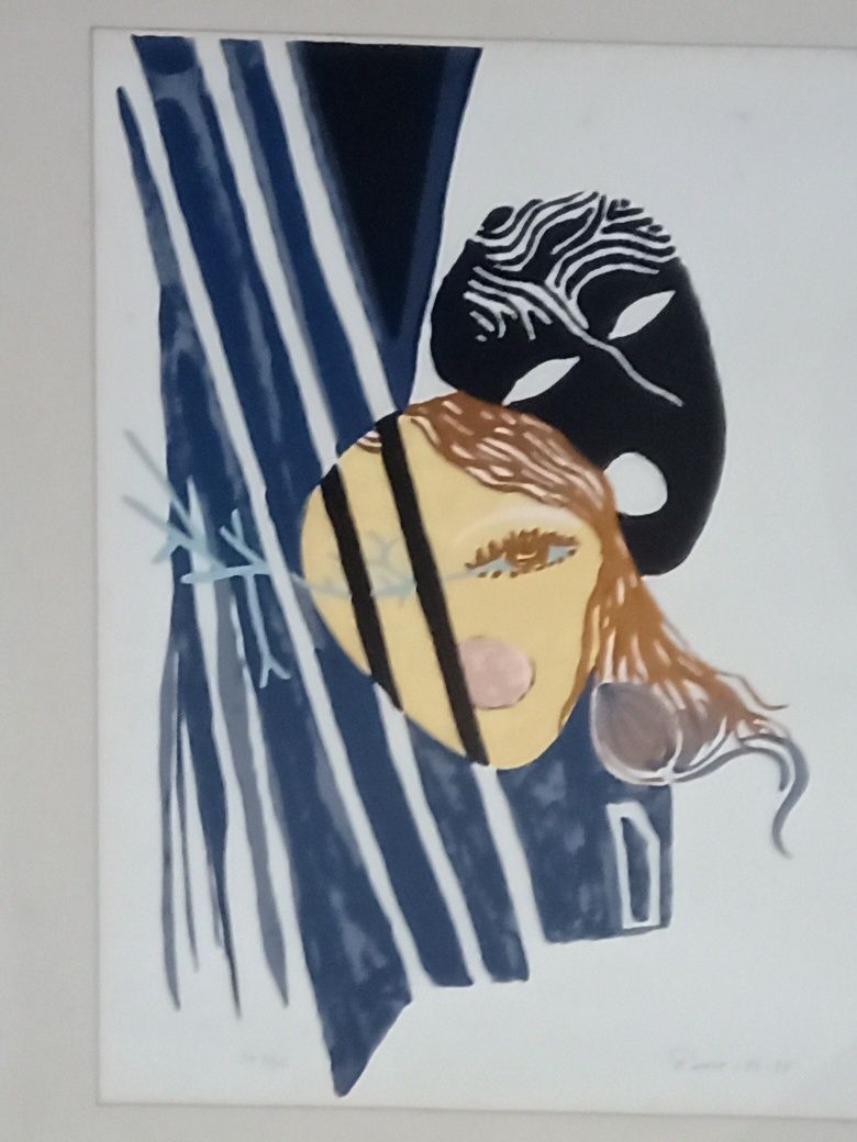 Serigrafia de Eurico Gonçalves, de grande formato