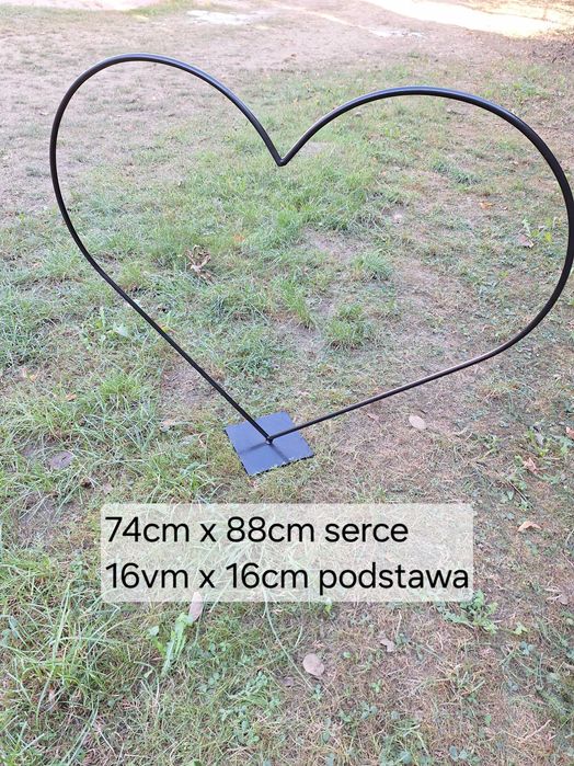 metalowa figurka serce czarna duża