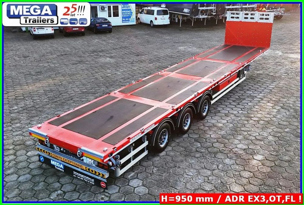 Kontenerowa / budowlana 13.60 m, h=950 mm, full ADR EX3, OT, FL UNIWERSALNA !!!  Leasing GOTOWEJ platformy kontenery ADR EX3, osie BPW 19,5 H=950 mm !!