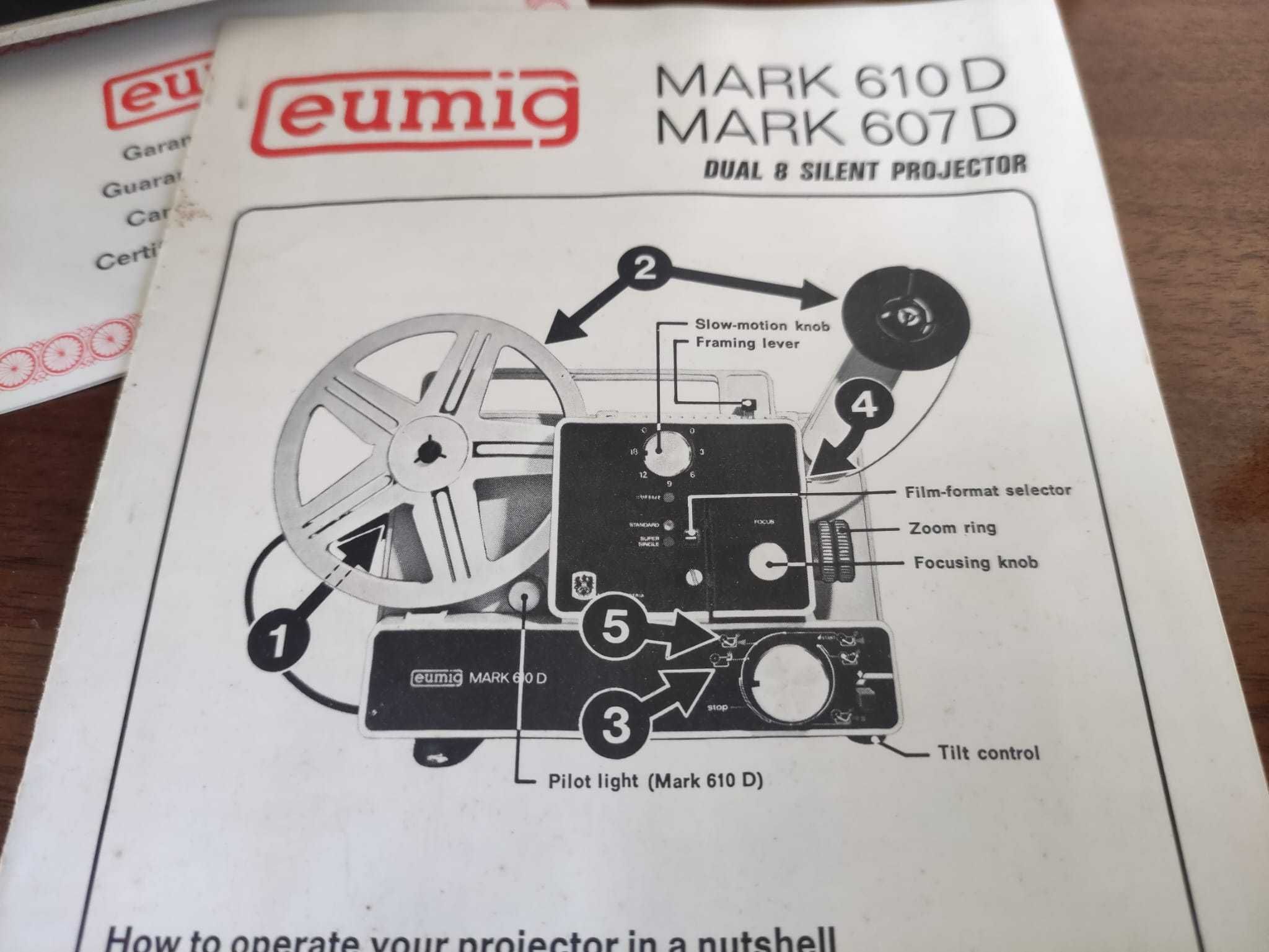 Máquina Projetar Filmes -EUMIG 607D